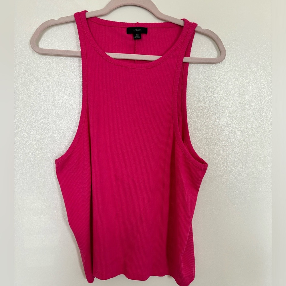J Crew Pink Knit Racerback Top